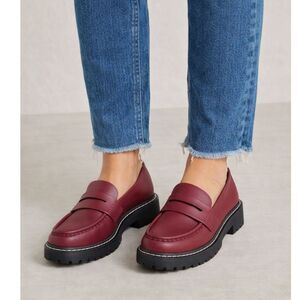 Torrid Burgundy Lug Sole Penny Loafers 9W - Tag Says 8.5WW but they fit as a 9W